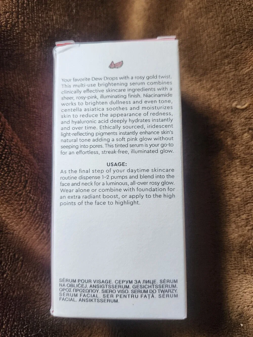 NEW GLOW RECIPE Watermelon Glow Niacinamide Hue Drops in Rosy Glow (Full Size)